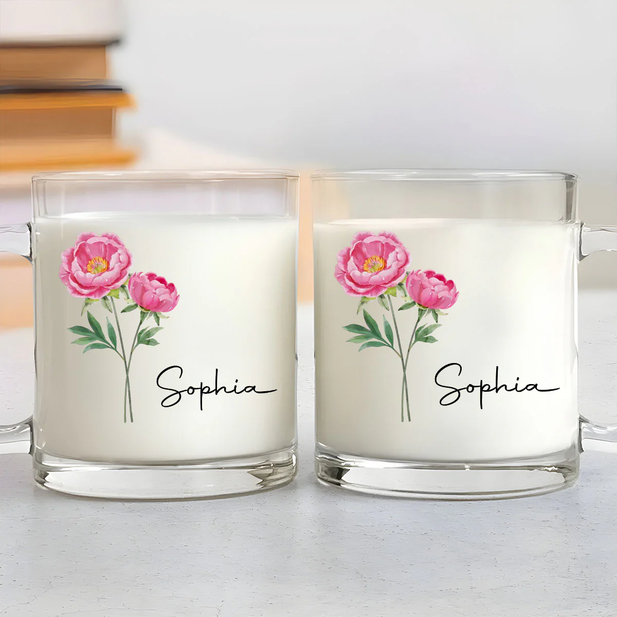 Friends Are Flowers - Personalized Custom Glass Mug - Image 4
