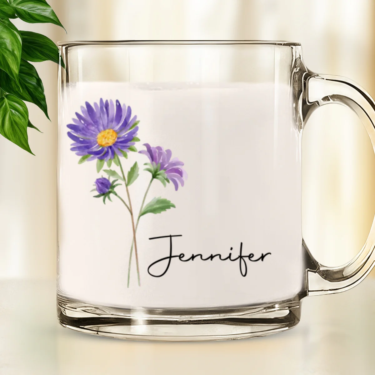 Friends Are Flowers - Personalized Custom Glass Mug - Image 6