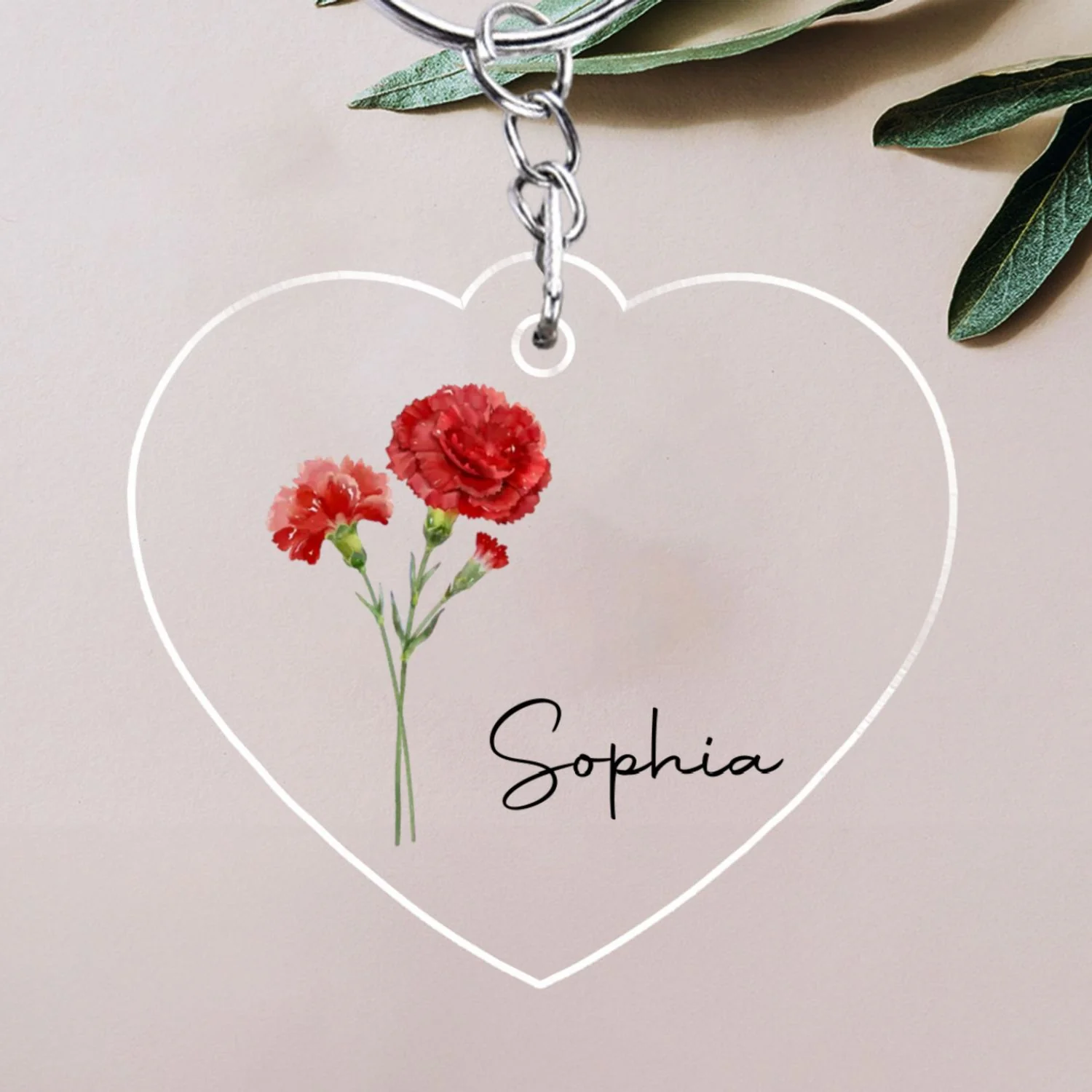 Friends Are Flowers That Never Fade - Personalized Custom Acrylic Keychain - Image 6
