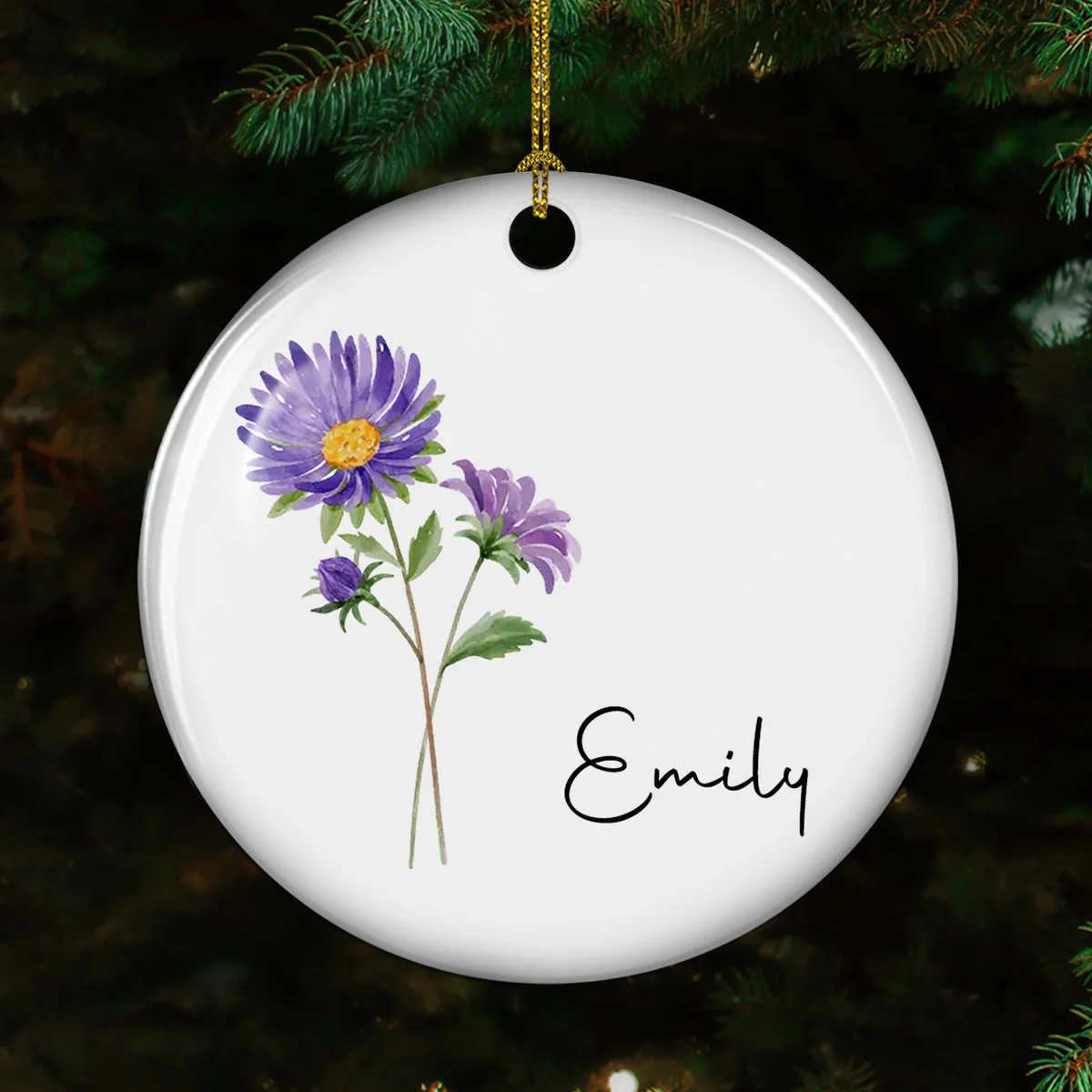 Friends Are Flowers That Never Fade - Personalized Custom Ceramic Ornament - Image 3