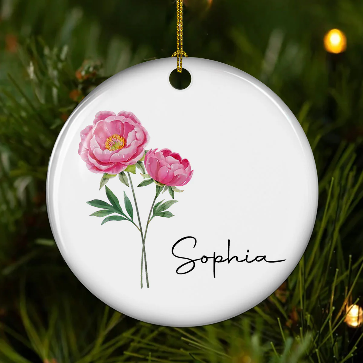 Friends Are Flowers That Never Fade - Personalized Custom Ceramic Ornament - Image 4