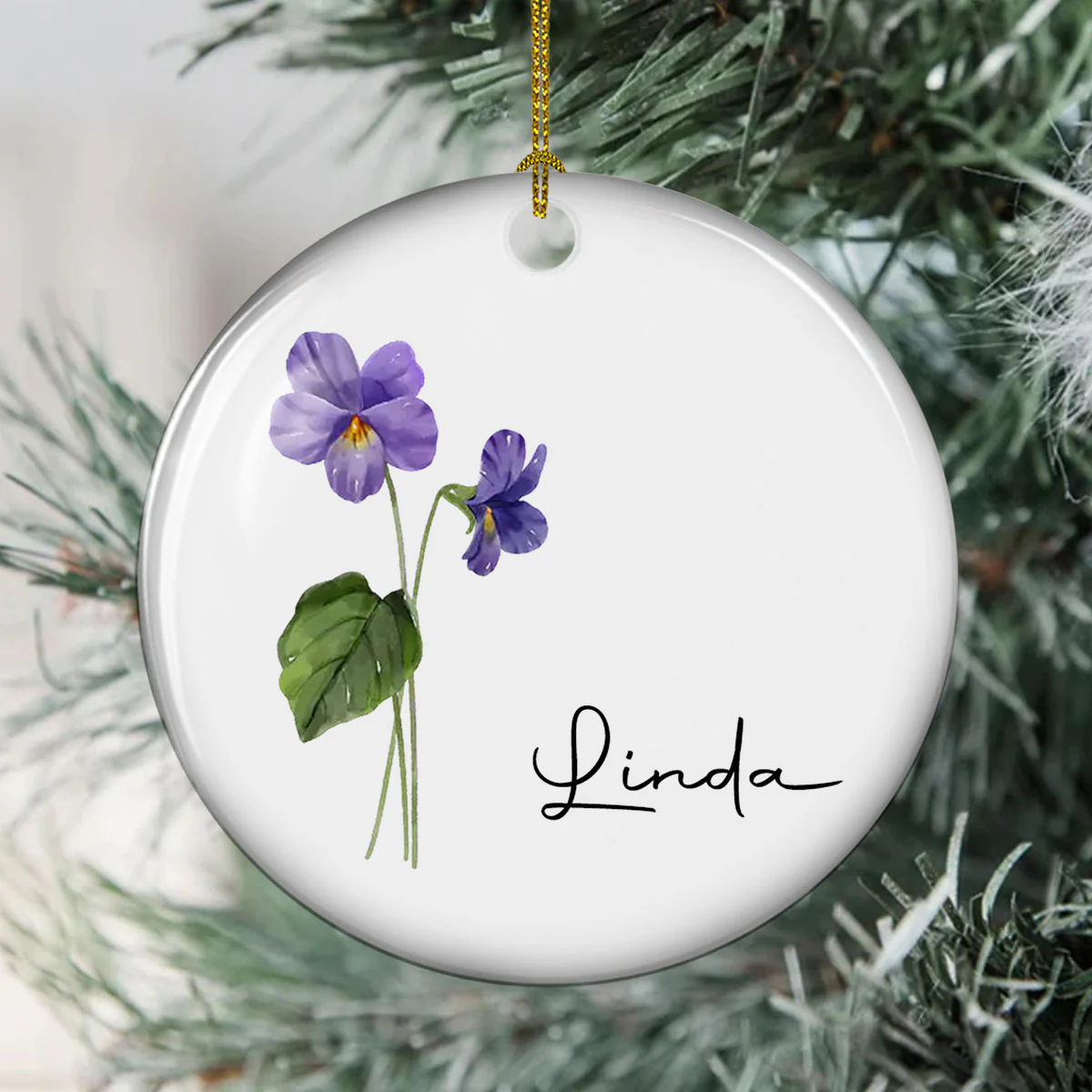 Friends Are Flowers That Never Fade - Personalized Custom Ceramic Ornament - Image 5
