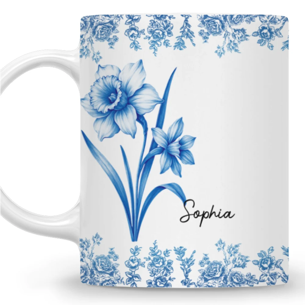 Friends Are Flowers That Never Fade Toile - Personalized Custom Coffee Mug - Image 8