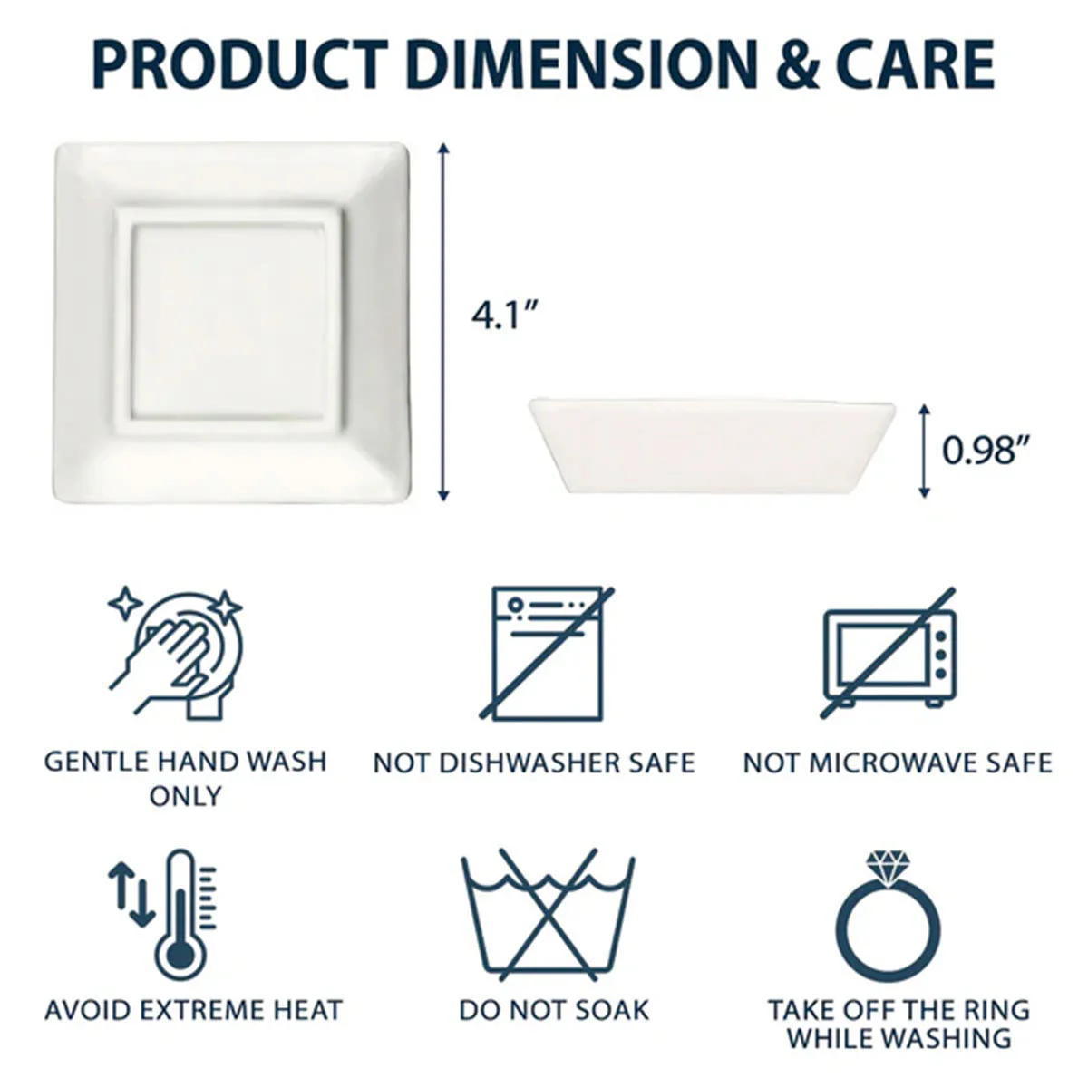 Friends Are Flowers That Never Fade Version 2 - Personalized Custom Jewelry Dish - Image 4