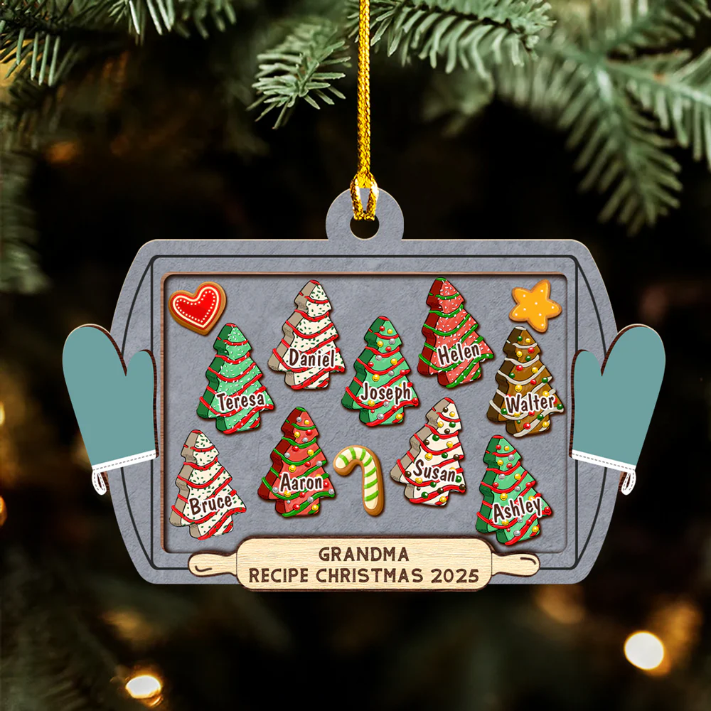Friends Forever Christmas 2025 Candy - Personalized Custom 3D Inflated Effect Ceramic Ornament - Image 4