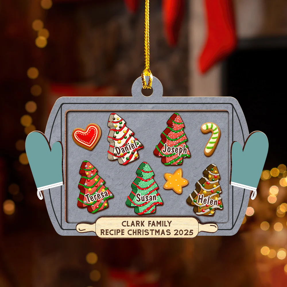Friends Forever Christmas 2025 Candy - Personalized Custom 3D Inflated Effect Ceramic Ornament - Image 6