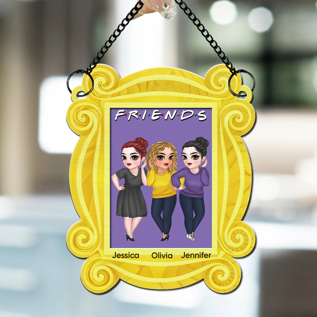 Friends Forever Frame - Personalized Custom Suncatcher - Image 3