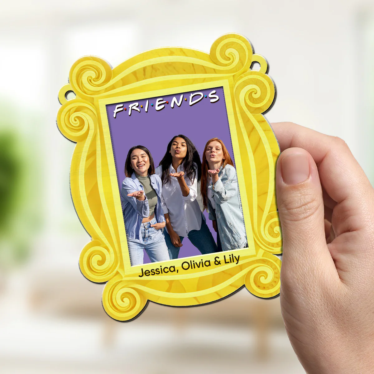Friends Forever Frame Photo - Personalized Custom Suncatcher - Image 2