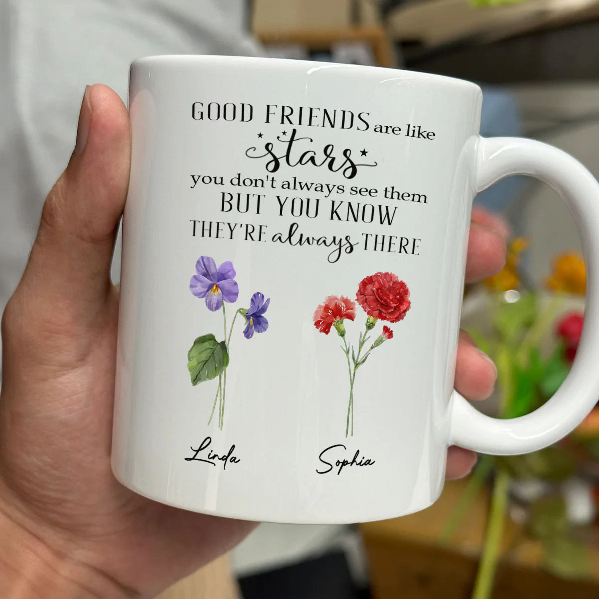Friends Like Stars - Personalized Custom Coffee Mug - Image 2
