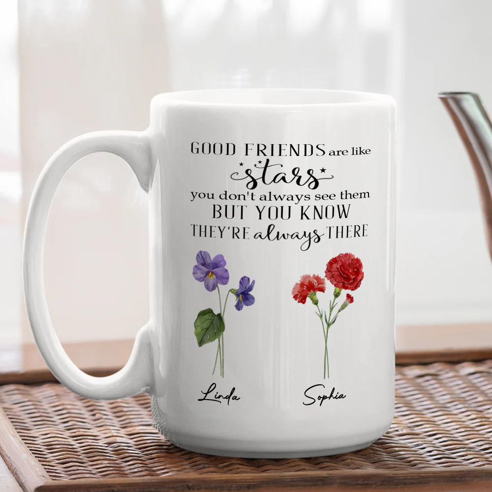 Friends Like Stars - Personalized Custom Coffee Mug - Image 5