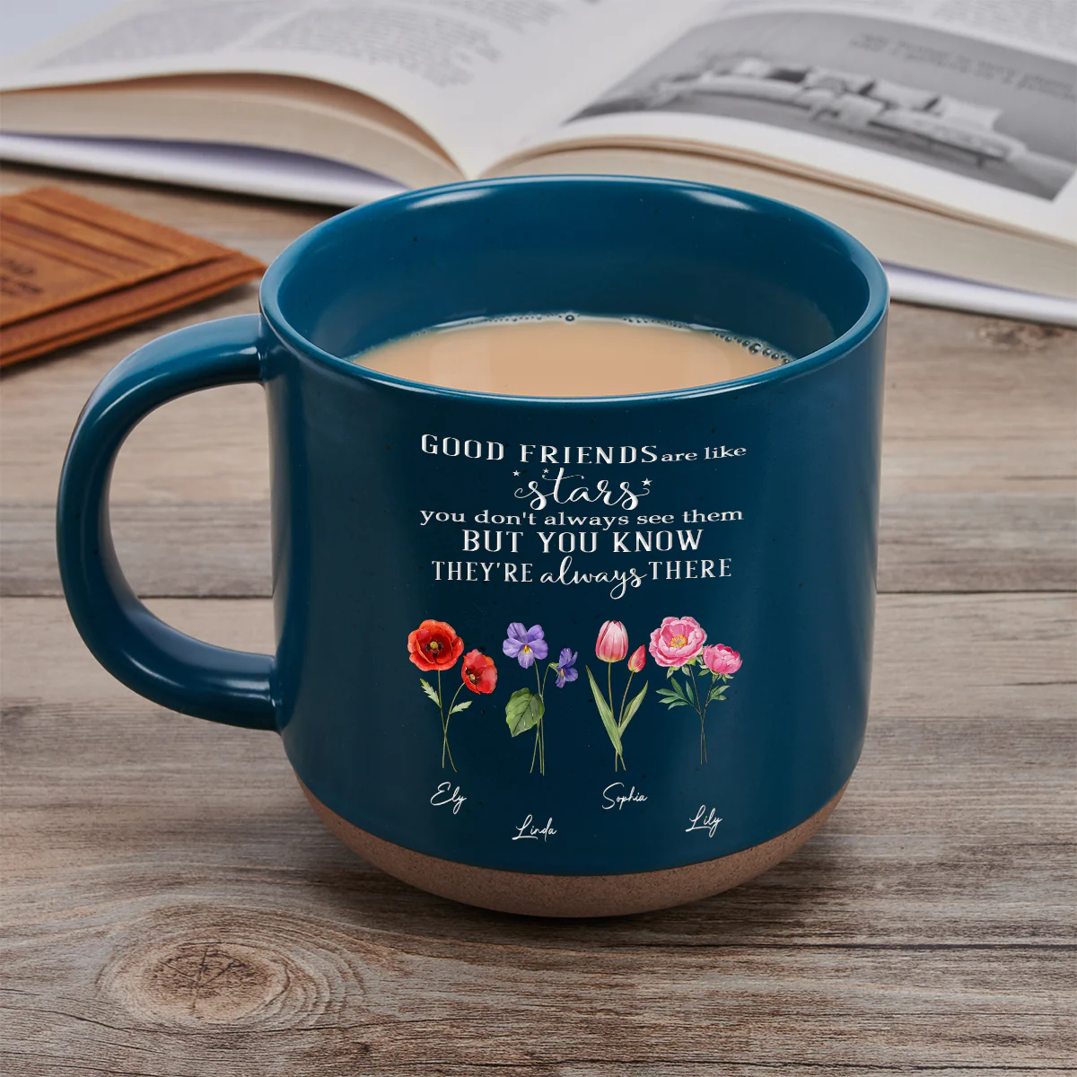 Friends Like Stars - Personalized Custom Pottery Mug - Image 2