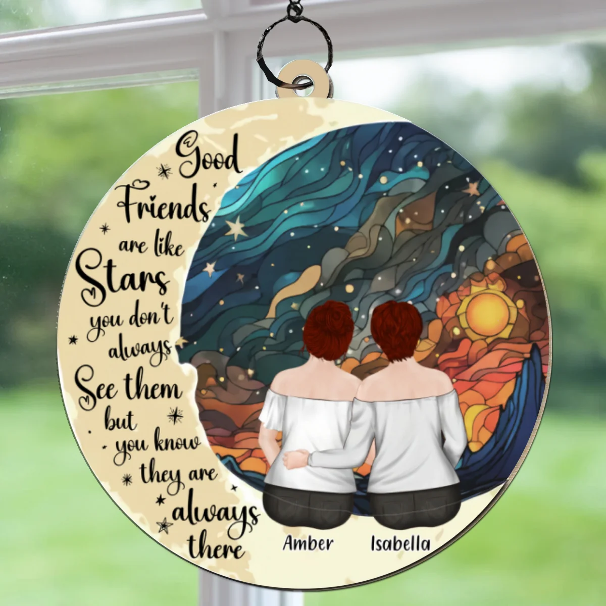 Friends Like Stars - Personalized Custom Suncatcher - Image 5