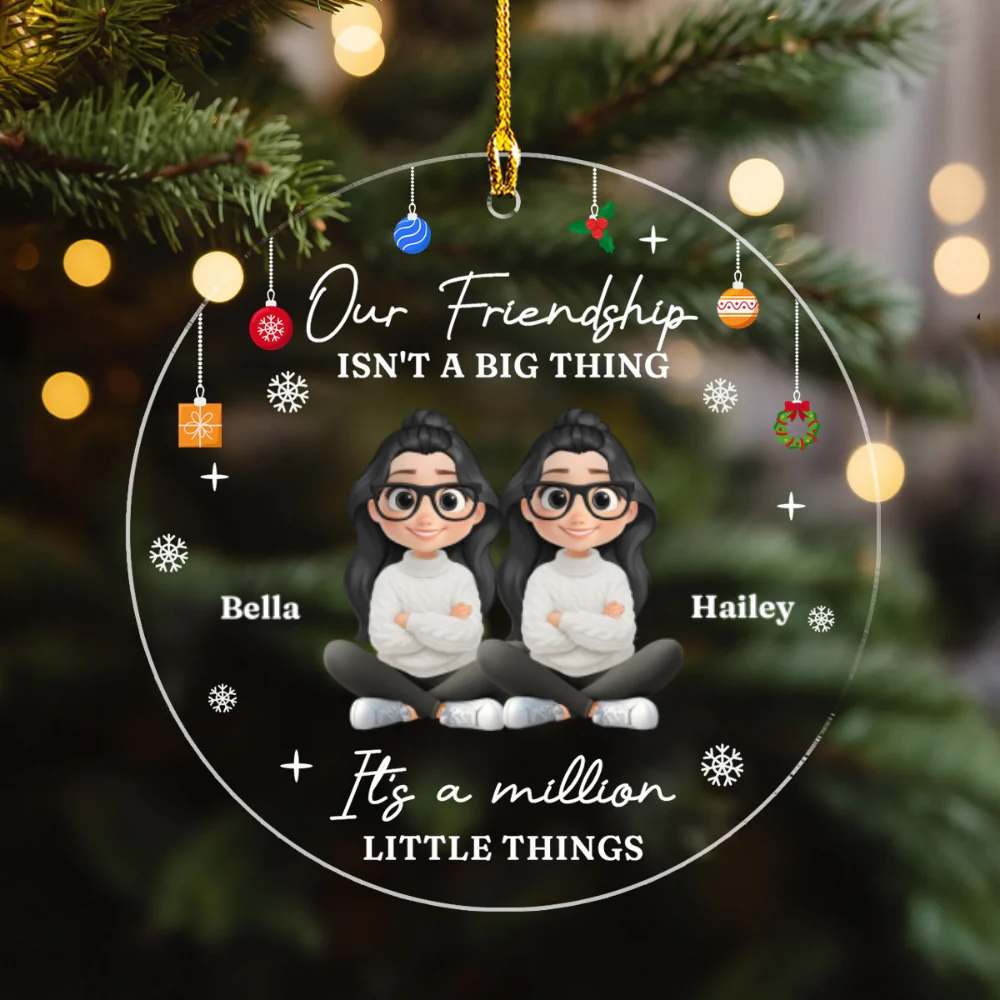 Friends Make Life More Beautiful - Personalized Custom Acrylic Ornament - Image 7