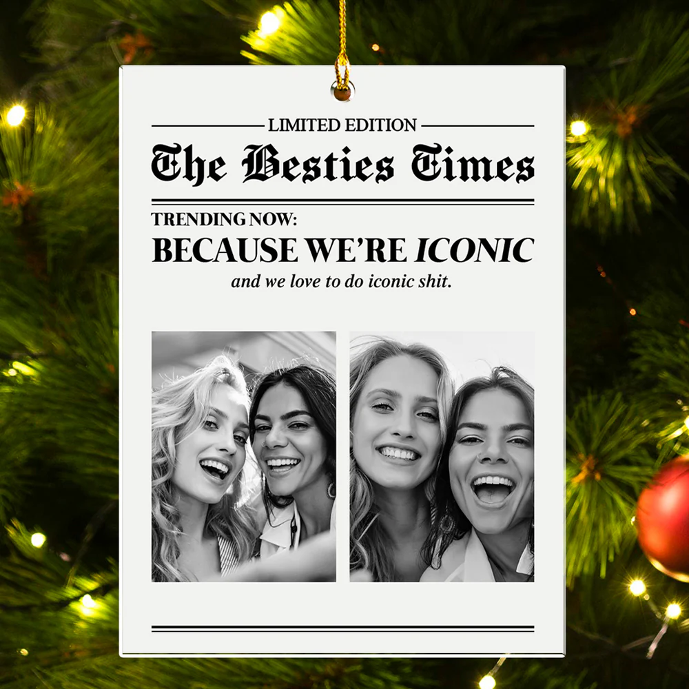 Friends Make The Best Memories - Personalized Custom Acrylic Ornament - Image 4
