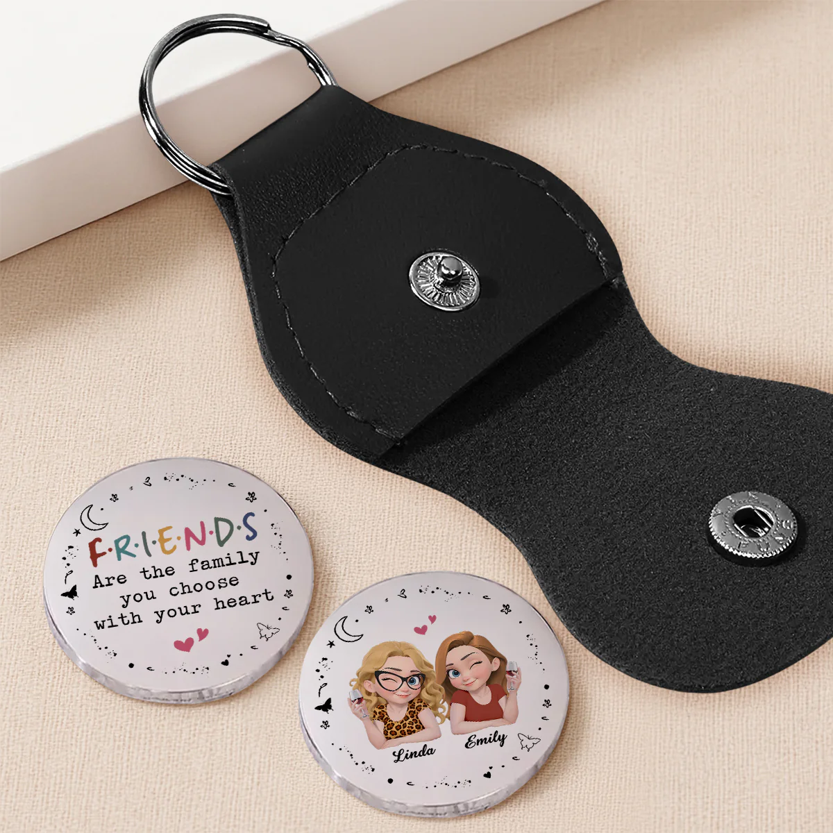 Friends My True Family - Personalized Custom Pocket Hug - Image 2