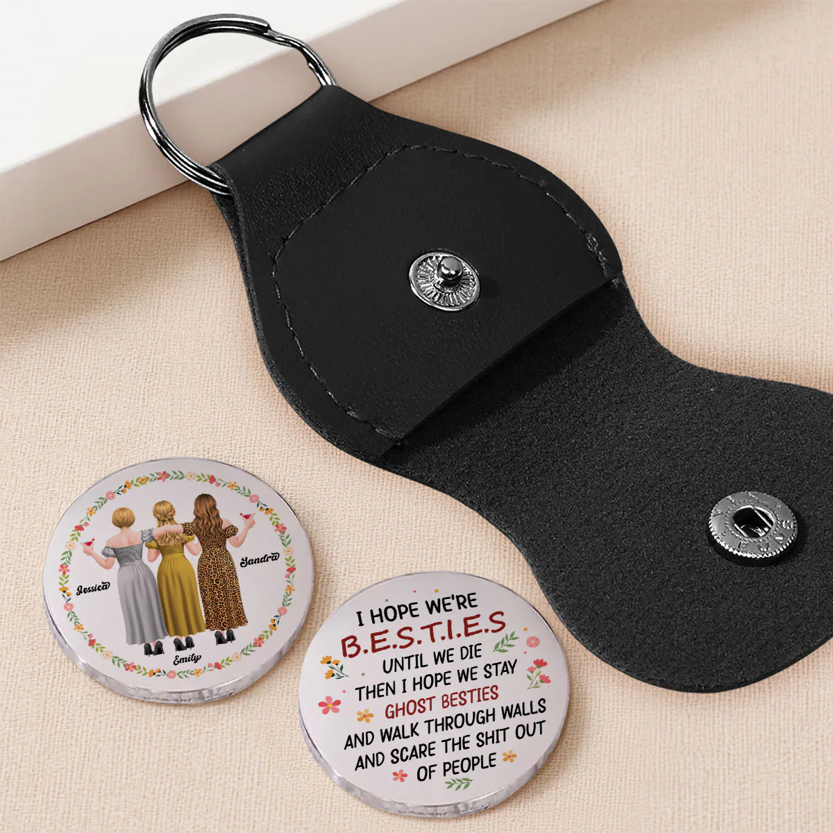 Friends Till The End - Personalized Custom Pocket Hug - Image 2