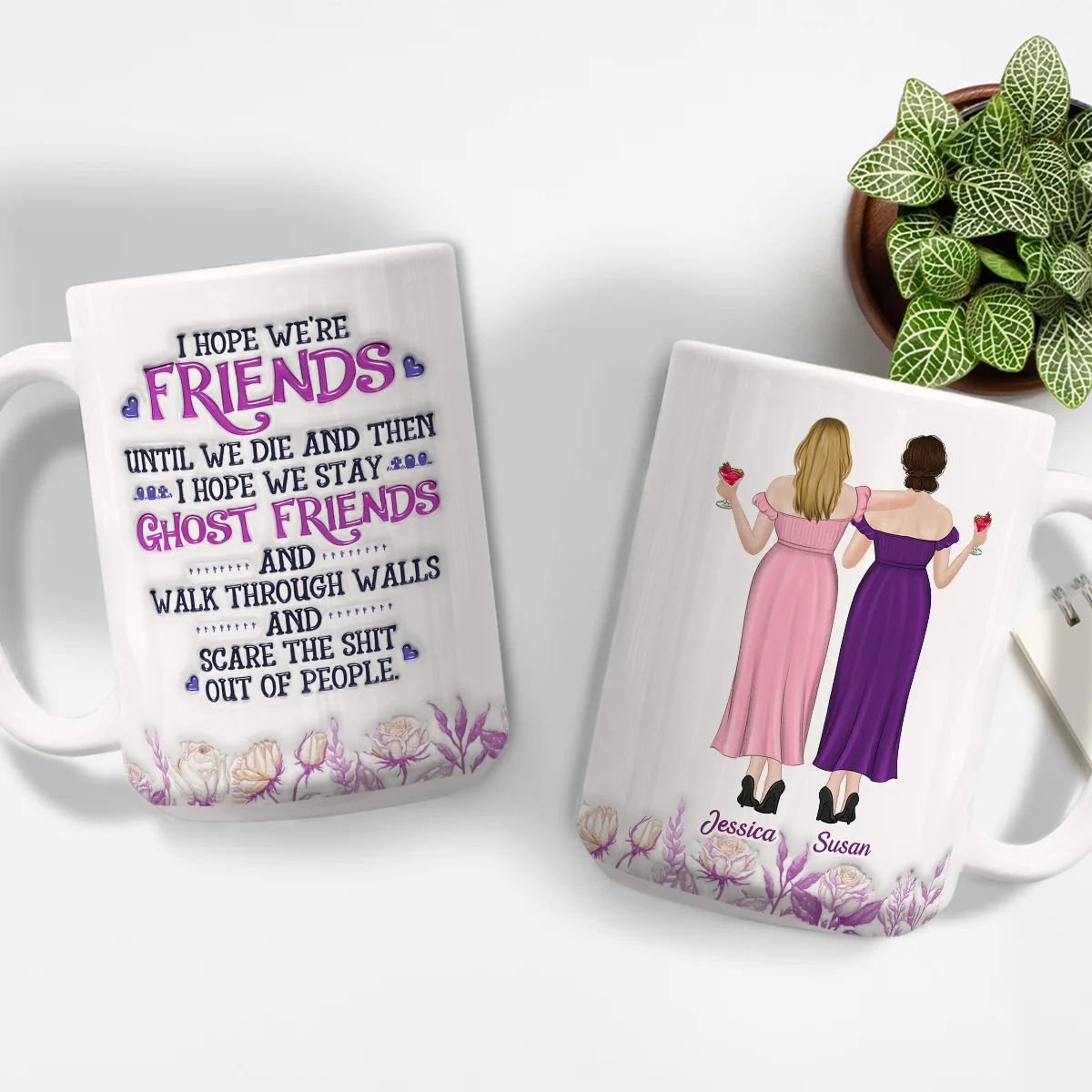 Friends Until We Die - Personalized Custom 3D Inflated Effect Mug - Image 2