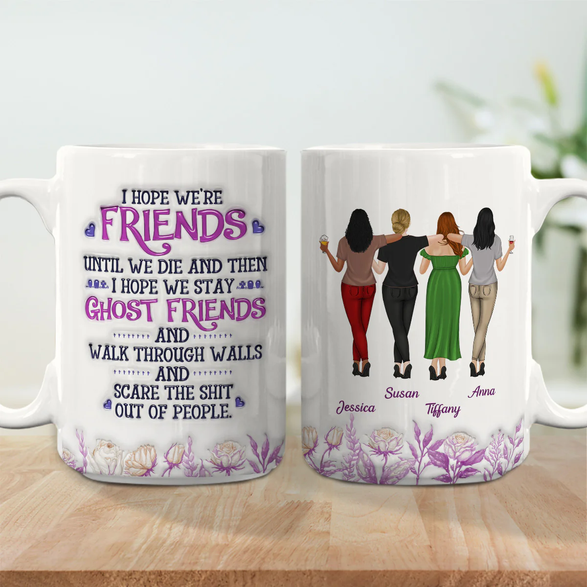 Friends Until We Die - Personalized Custom 3D Inflated Effect Mug - Image 4