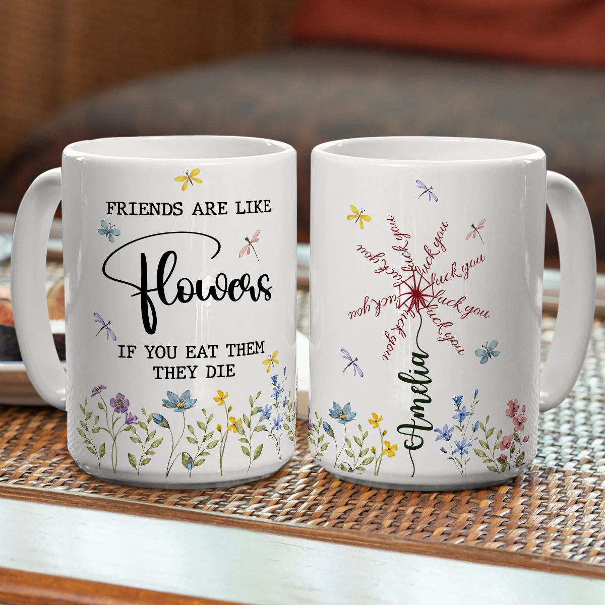 Friends Wilt If You Munch - Personalized Custom Coffee Mug - Image 4