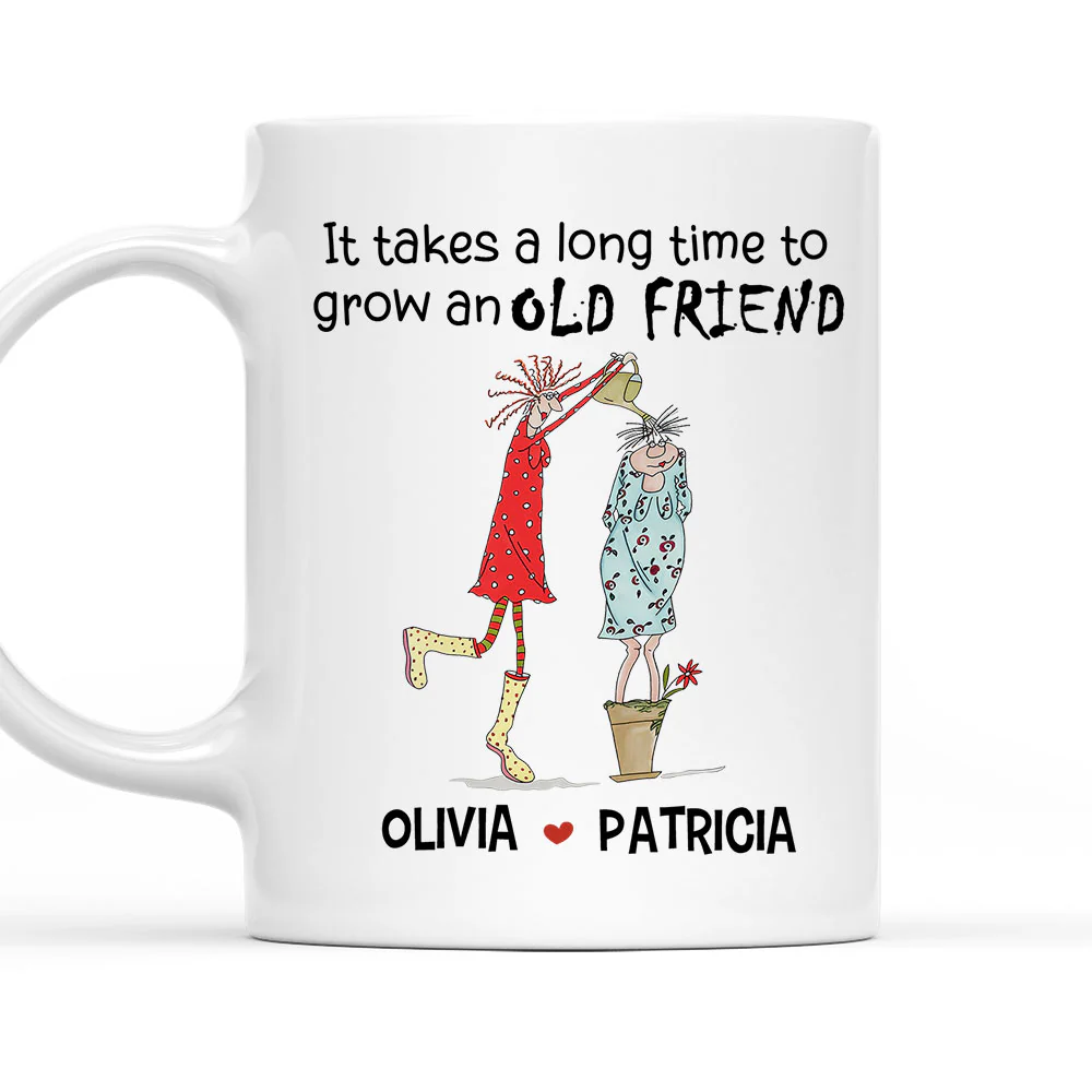 Friendship Blossoms Over Time - Personalized Custom Coffee Mug