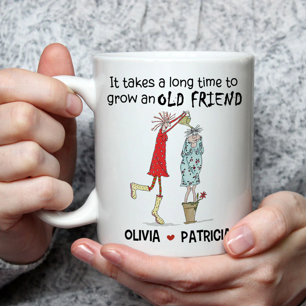Friendship Blossoms Over Time - Personalized Custom Coffee Mug - Image 3