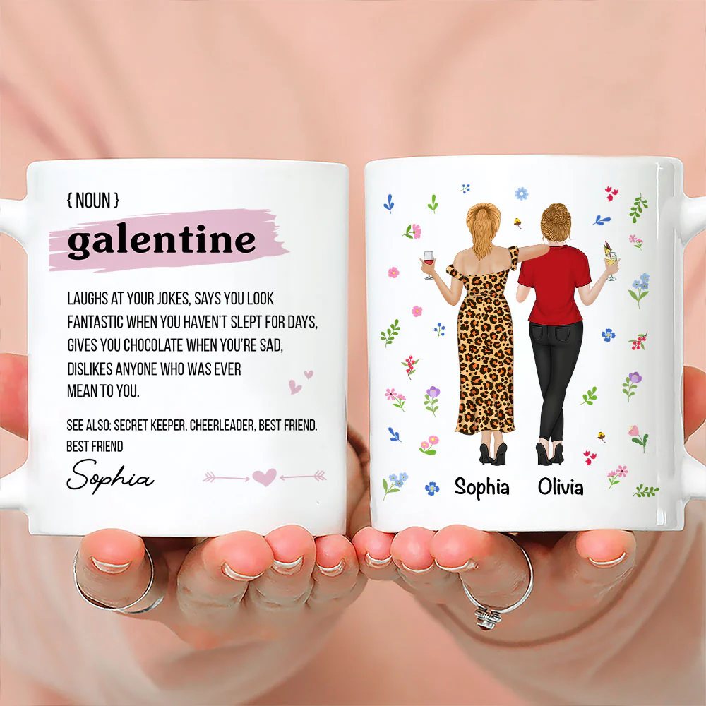 Friendship Definition Sign - Personalized Custom Coffee Mug - Image 2