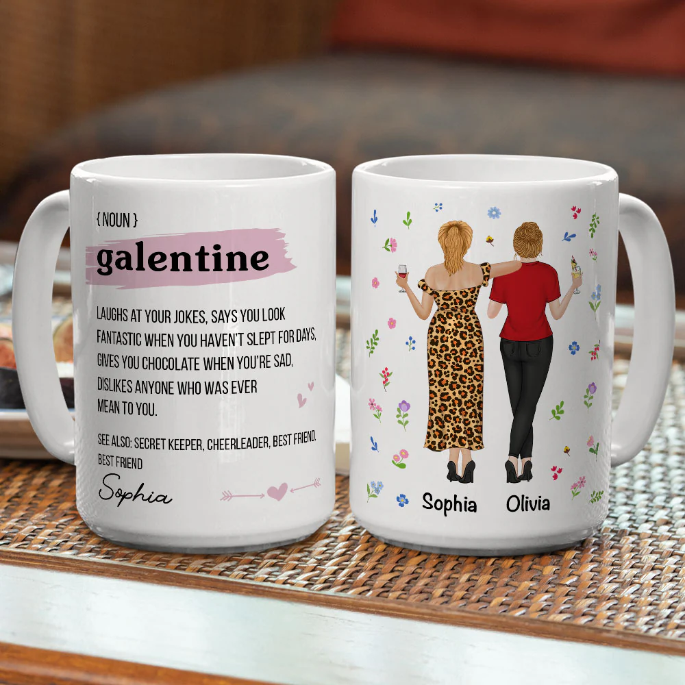 Friendship Definition Sign - Personalized Custom Coffee Mug - Image 5