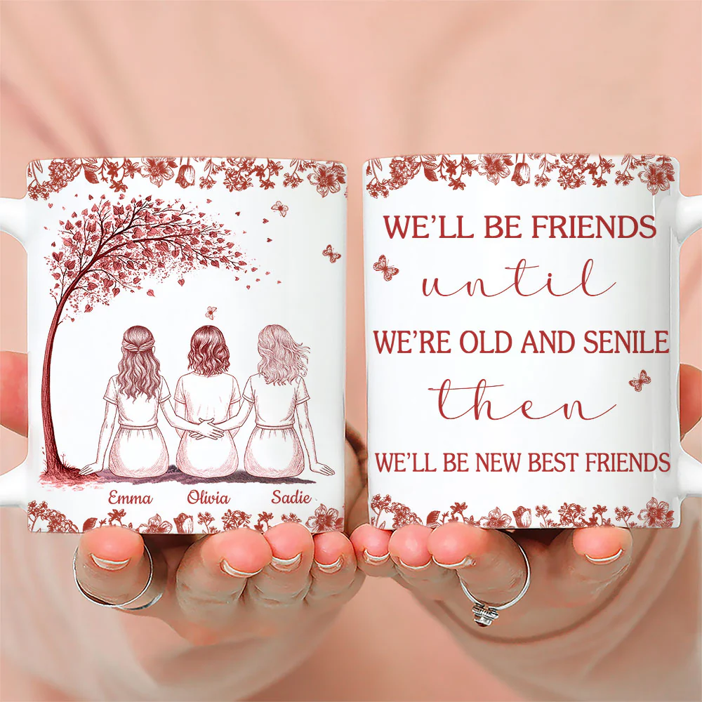 Friendship For A Lifetime - Personalized Custom Coffee Mug - Image 2