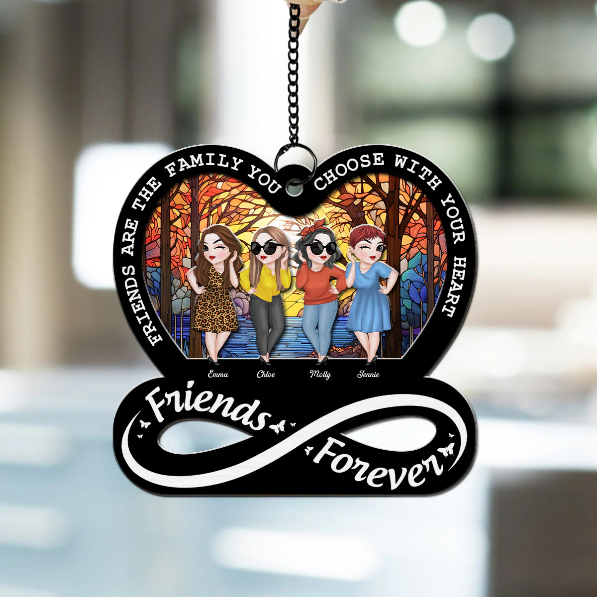 Friendship Forever - Personalized Custom Suncatcher - Image 3