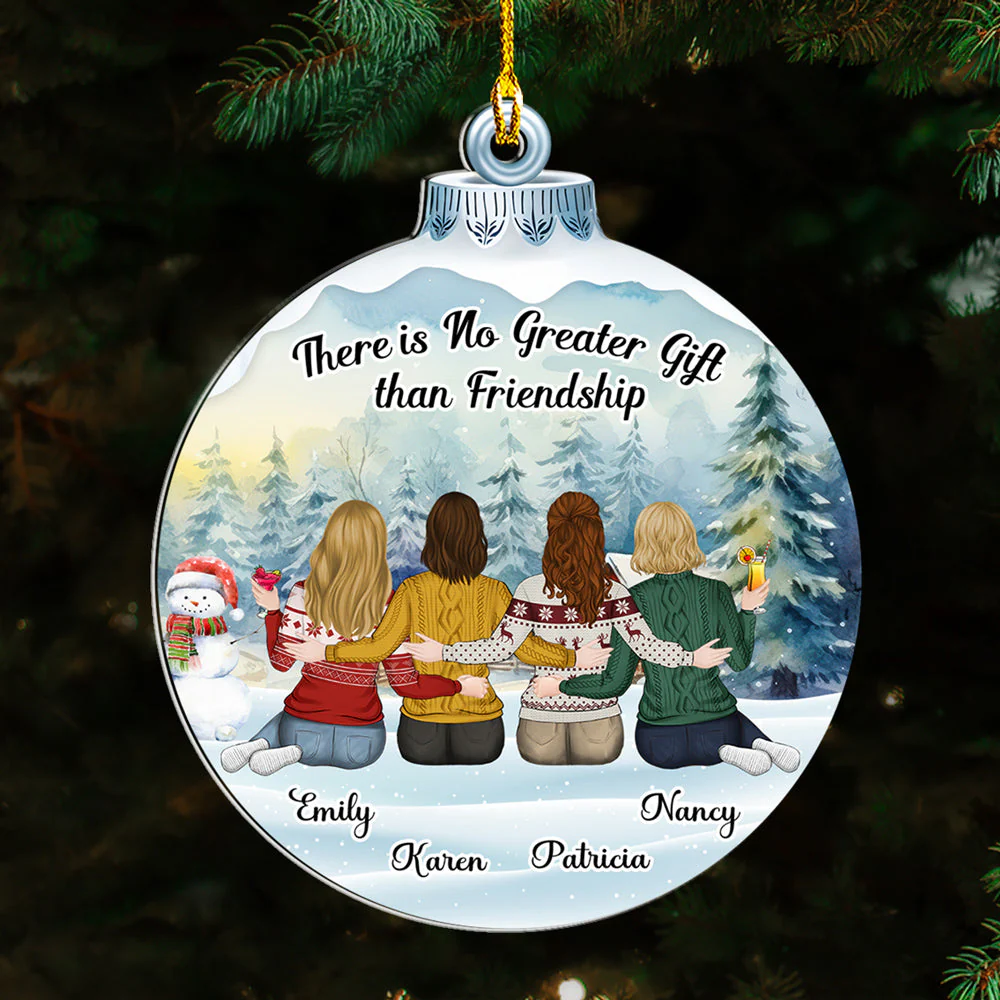 Friendship Is Last Forever - Personalized Custom Acrylic Ornament - Image 2