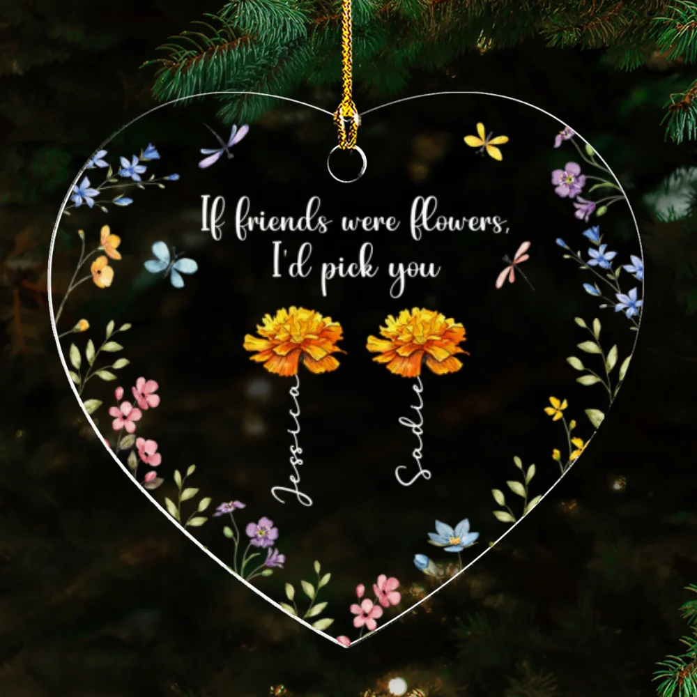 Friendship Is The Greatest Gift - Personalized Custom Acrylic Ornament - Image 4