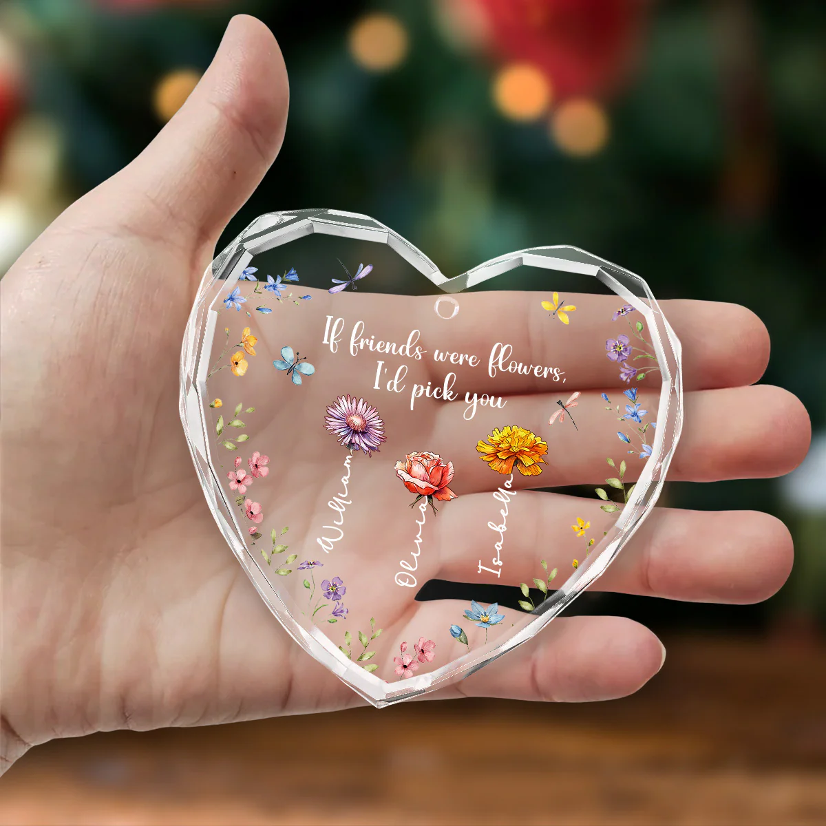 Friendship Is The Greatest Gift - Personalized Custom Glass Ornament - Image 3
