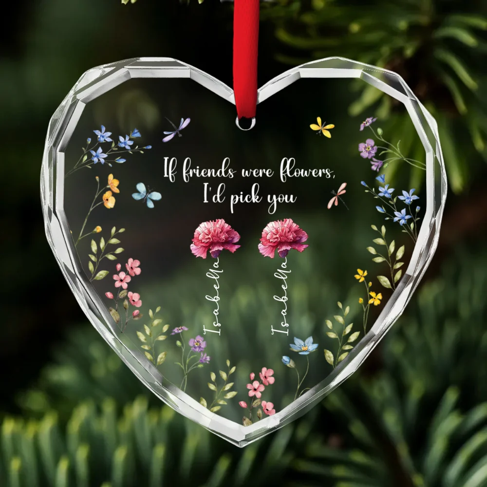 Friendship Is The Greatest Gift - Personalized Custom Glass Ornament - Image 5