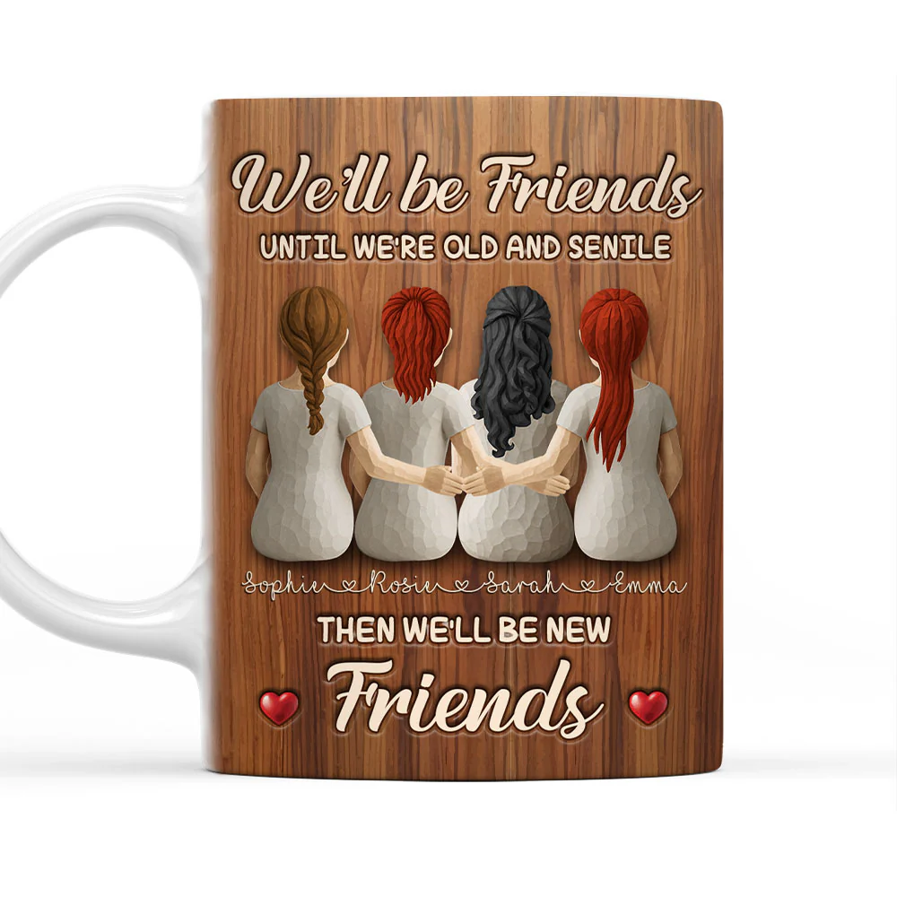 Friendship On Repeat - Personalized Custom Coffee Mug
