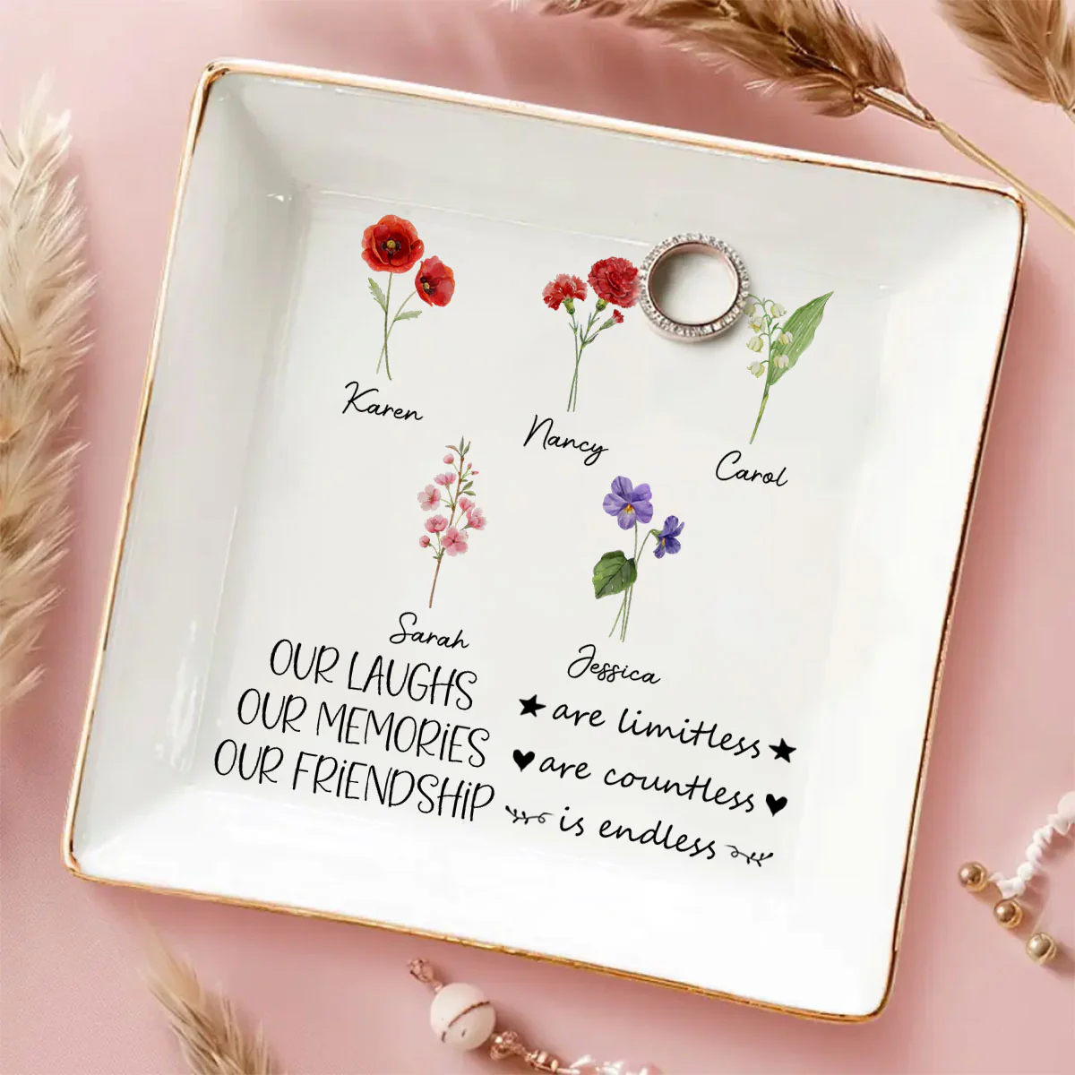 Friendship - Personalized Custom Jewelry Dish - Image 6