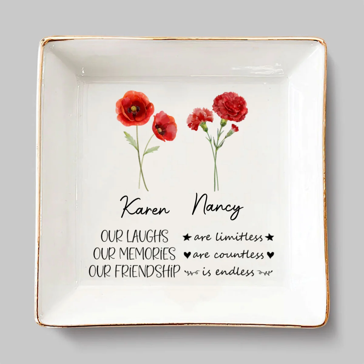 Friendship - Personalized Custom Jewelry Dish - Image 7