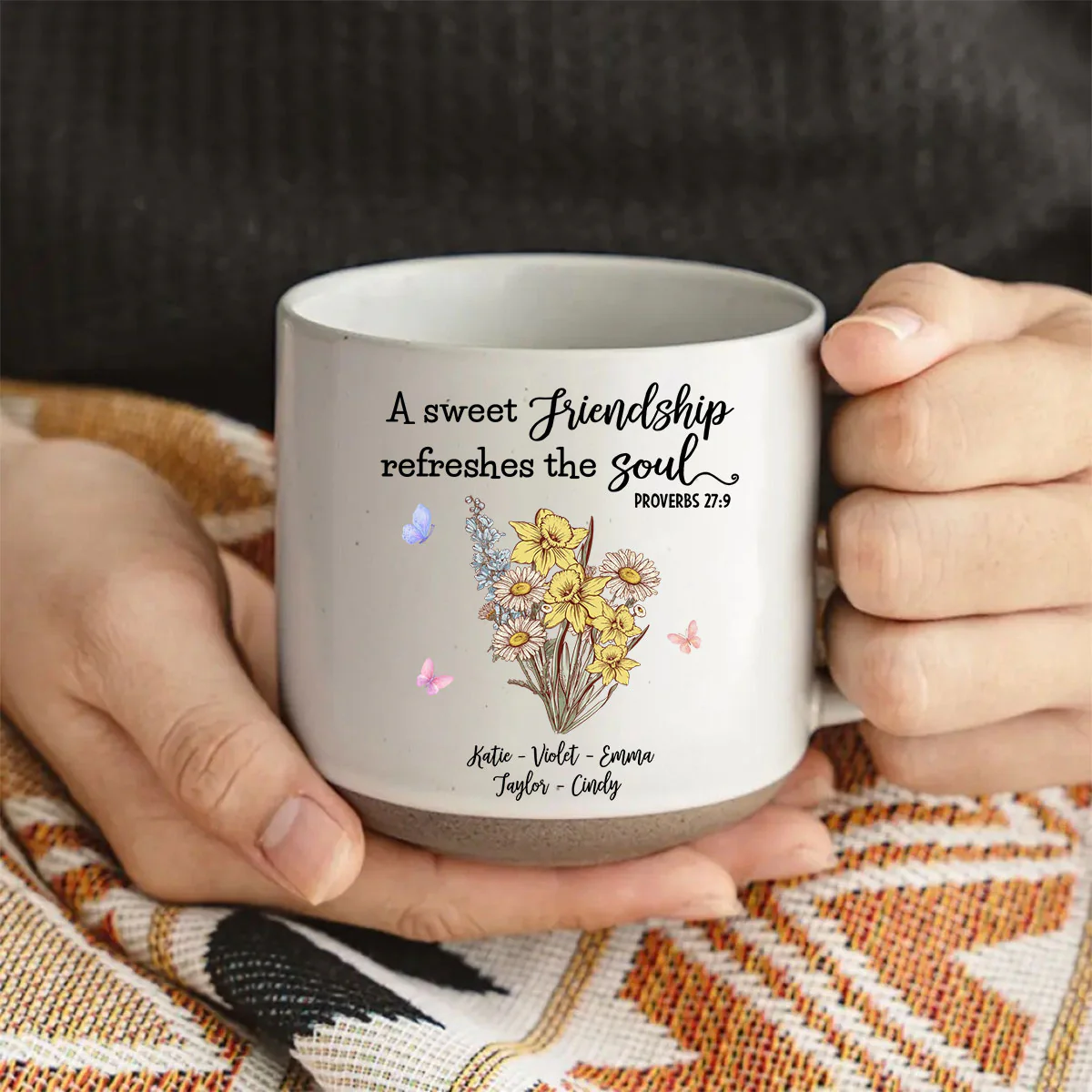 Friendship Refreshes The Soul - Personalized Custom Pottery Mug - Image 2