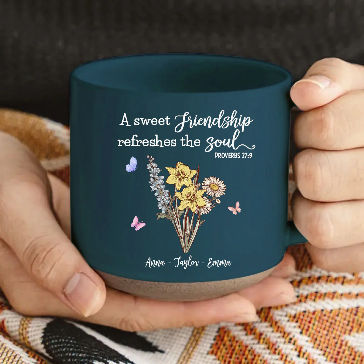 Friendship Refreshes The Soul - Personalized Custom Pottery Mug - Image 4