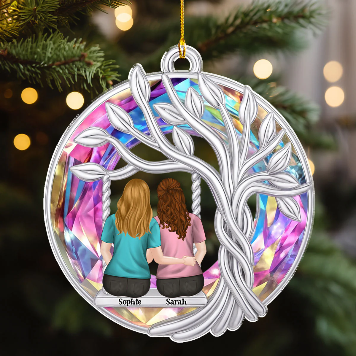 Friendship Tree Of Life - Personalized Custom Acrylic Ornament