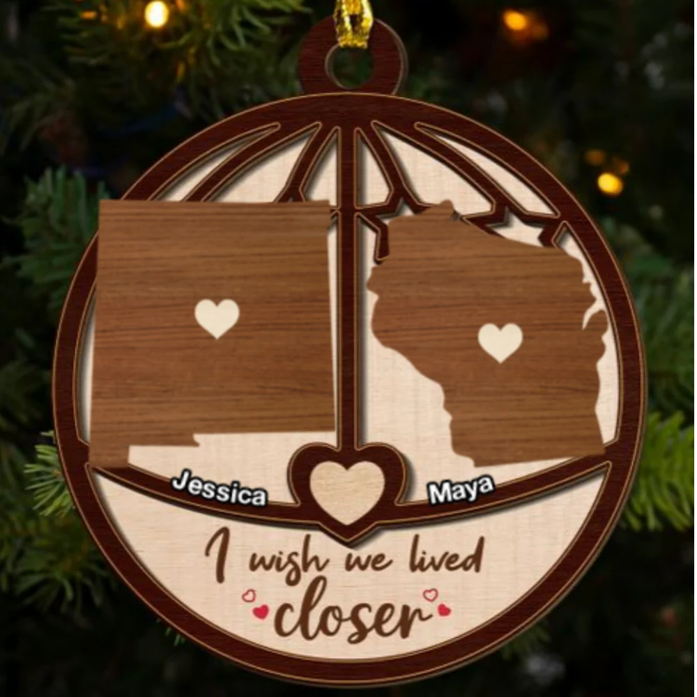 Friendship Without Limits - Personalized Custom 2-Layered Wood Ornament - Image 5