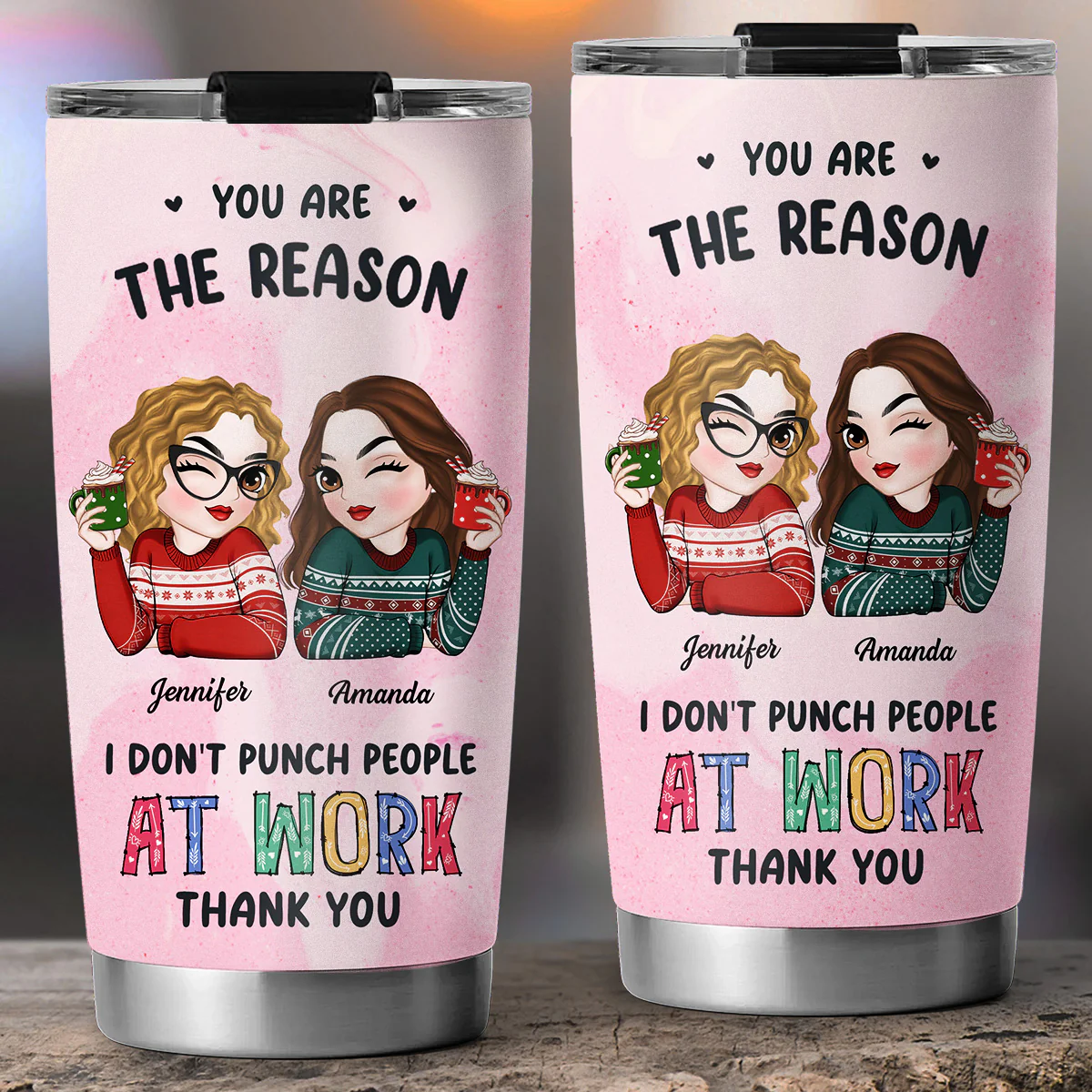 Friendships May Start At The Workplace - Personalized Custom Tumbler - Image 5