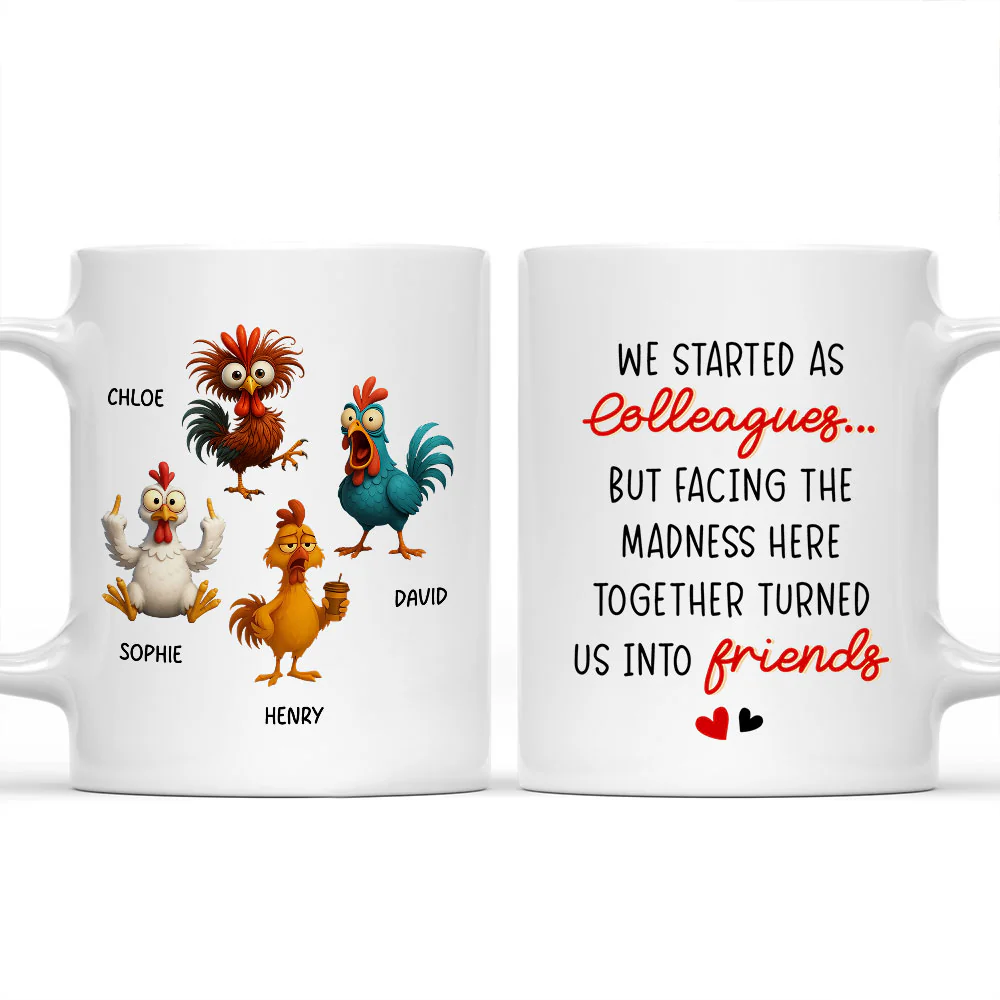 From Colleagues To Friends - Personalized Custom Coffee Mug