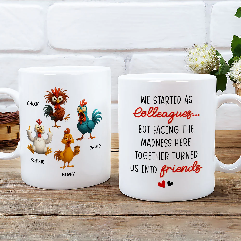 From Colleagues To Friends - Personalized Custom Coffee Mug - Image 2
