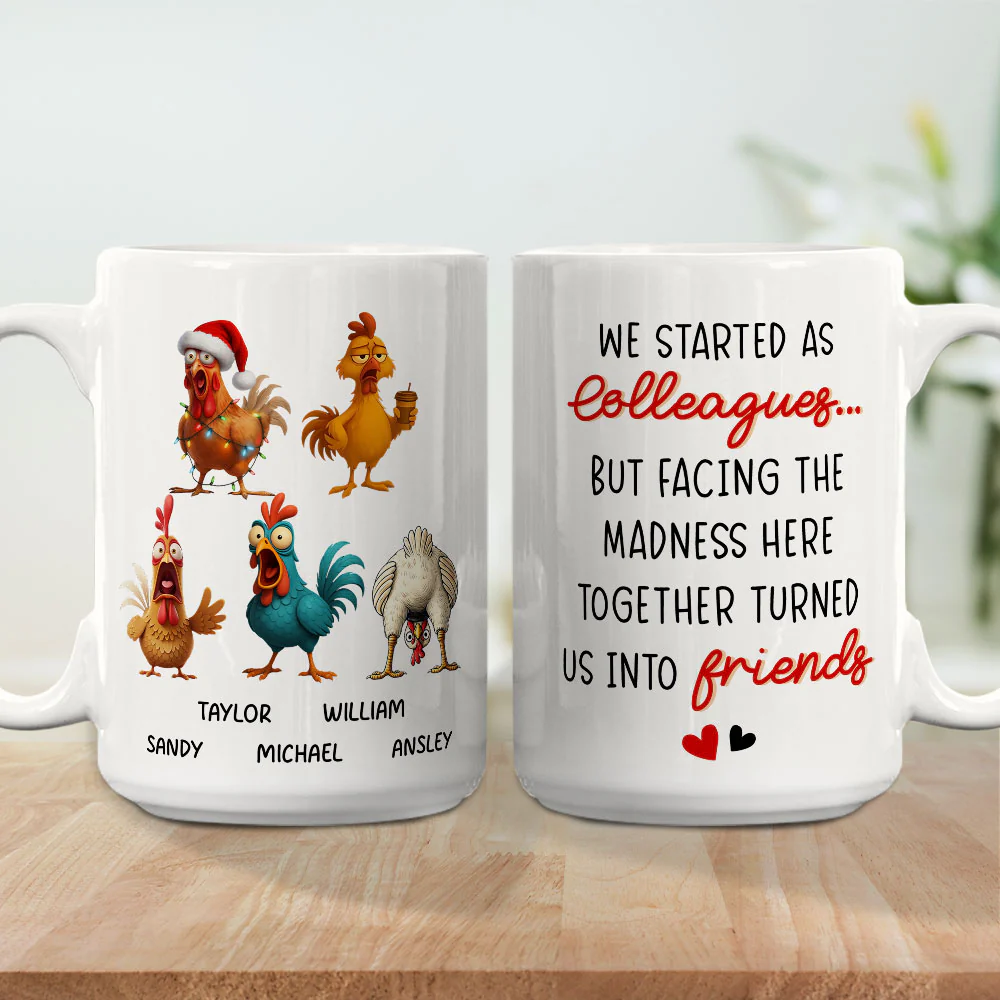 From Colleagues To Friends - Personalized Custom Coffee Mug - Image 4