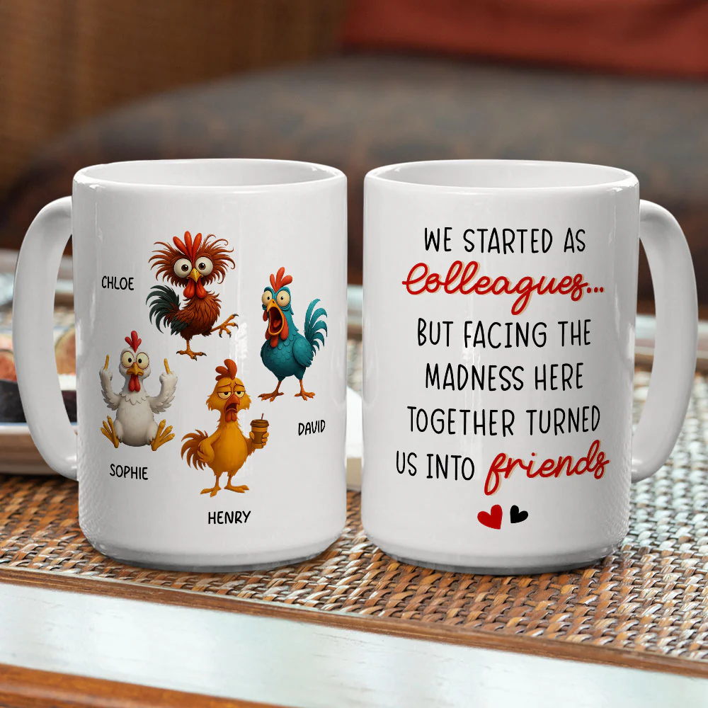 From Colleagues To Friends - Personalized Custom Coffee Mug - Image 5