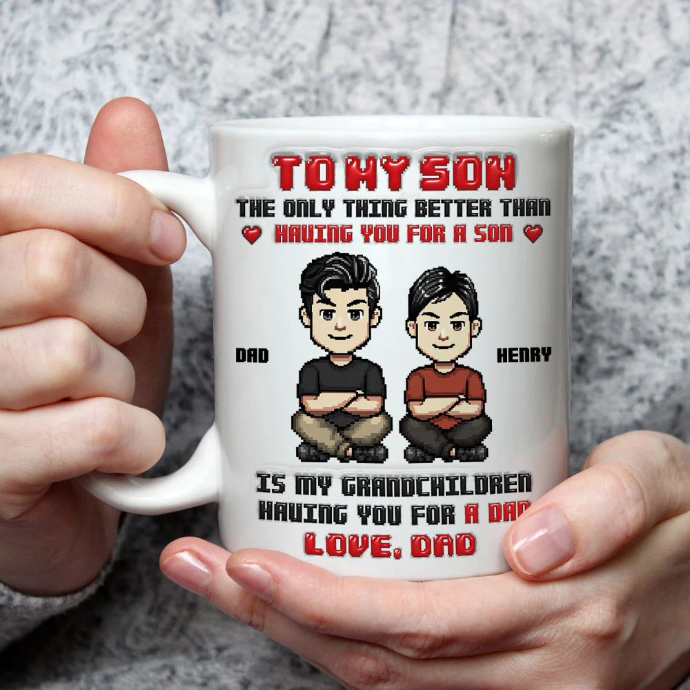 From Dad To Son - Personalized Custom 3D Inflated Effect Mug - Image 3