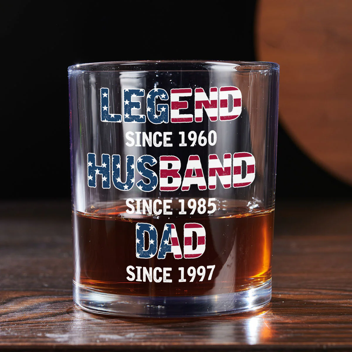From Legend To Daddy - Personalized Custom Whiskey Glass - Image 4