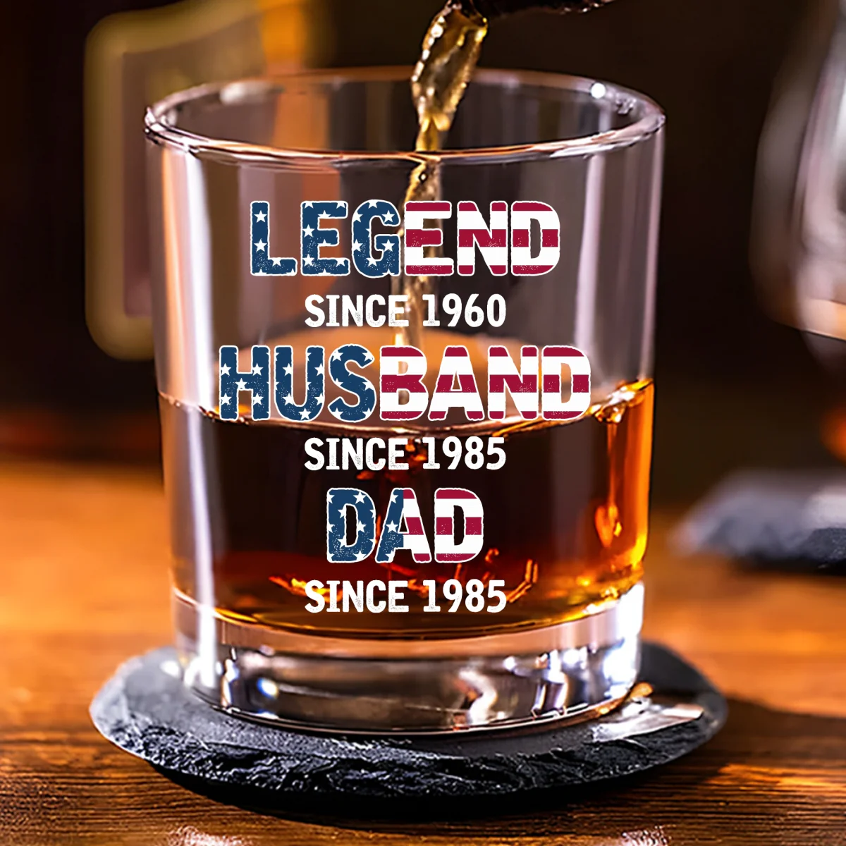 From Legend To Daddy - Personalized Custom Whiskey Glass - Image 6