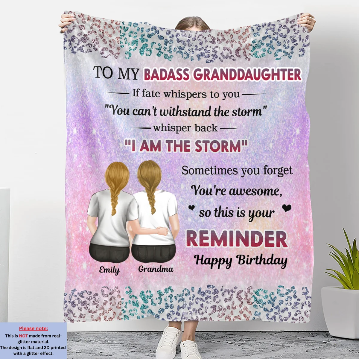 From Mom To Badass Daughter - Personalized Custom Fleece Blanket - Image 6