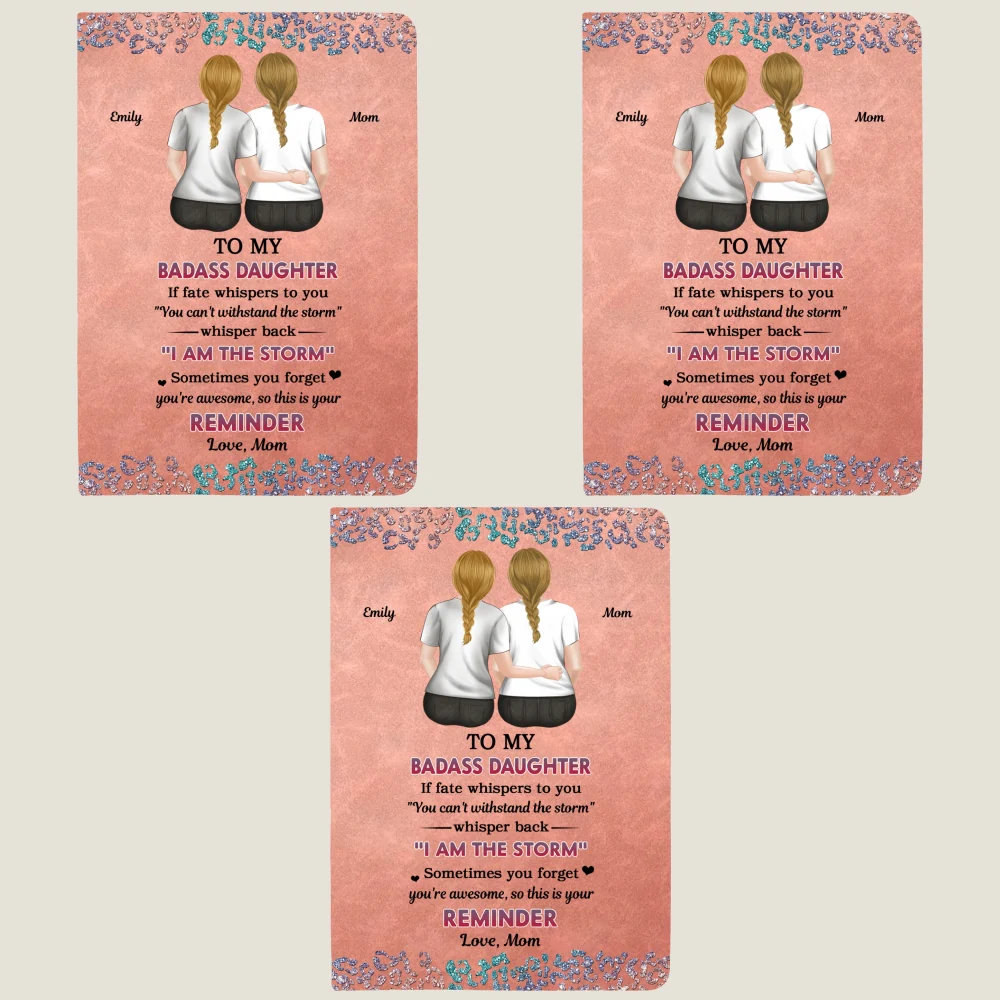 From Mom To Badass Daughter - Personalized Custom Leather Journal - Image 11